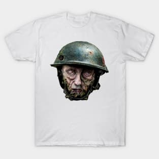 Zombie Nazi Head, WW2 zombie soldier T-Shirt